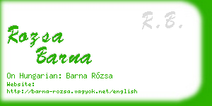 rozsa barna business card